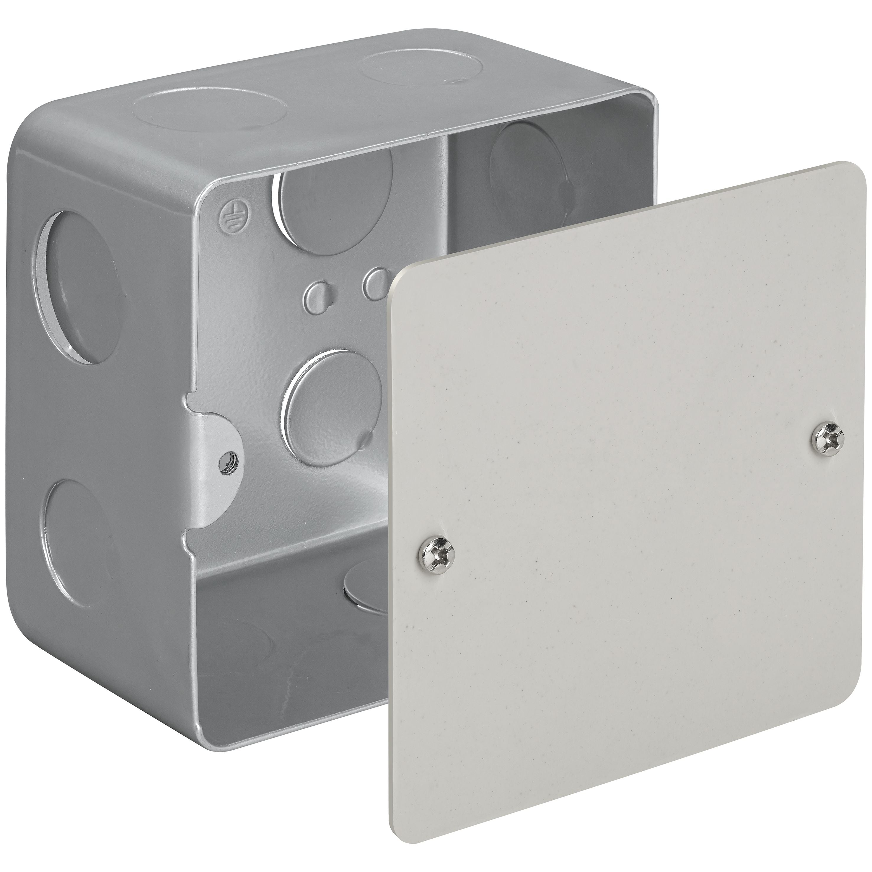 Vimar Flush Mounting Box for Floor Box, 3-Module, Zinc-Plated Metal — Quality Boat Parts