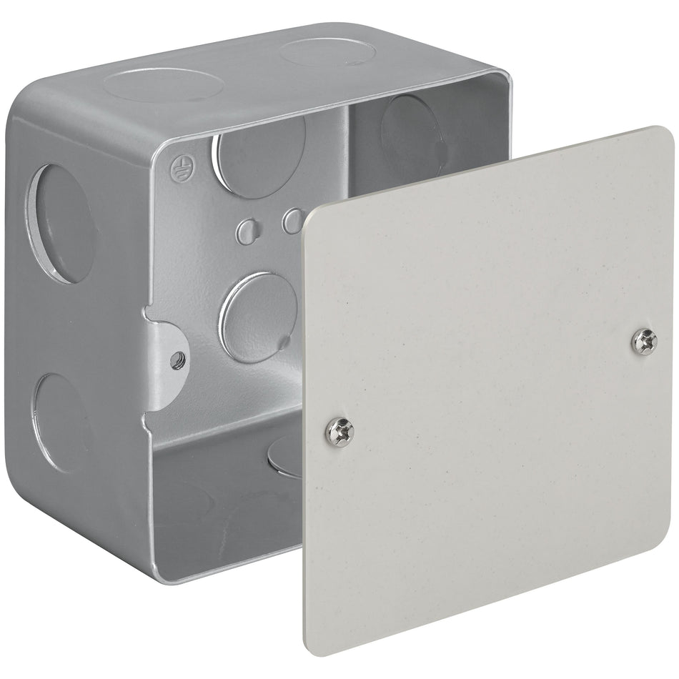 Vimar Flush Mounting Box for Floor Box, 3-Module, Zinc-Plated Metal — Quality Boat Parts