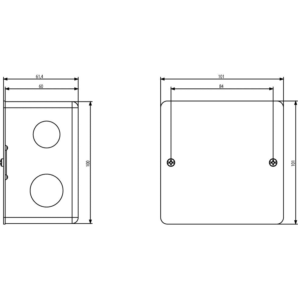 Vimar Flush Mounting Box for Floor Box, 3-Module, Zinc-Plated Metal — Quality Boat Parts