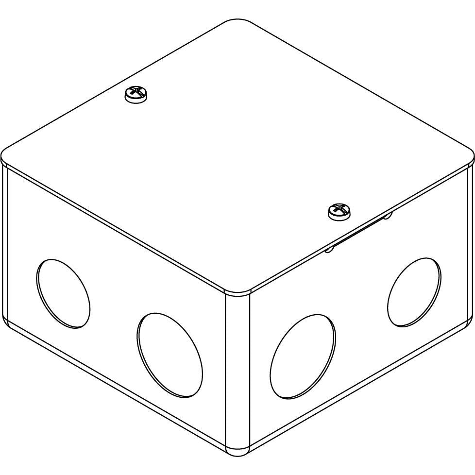 Vimar Flush Mounting Box for Floor Box, 3-Module, Zinc-Plated Metal — Quality Boat Parts