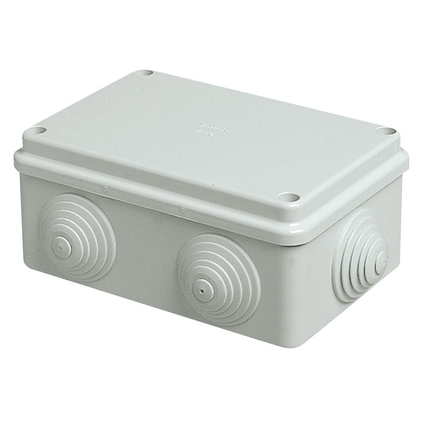 Vimar Surface-Mount Junction Box, IP55, 120 x 80 x 50 mm, 6 Inlets — Quality Boat Parts