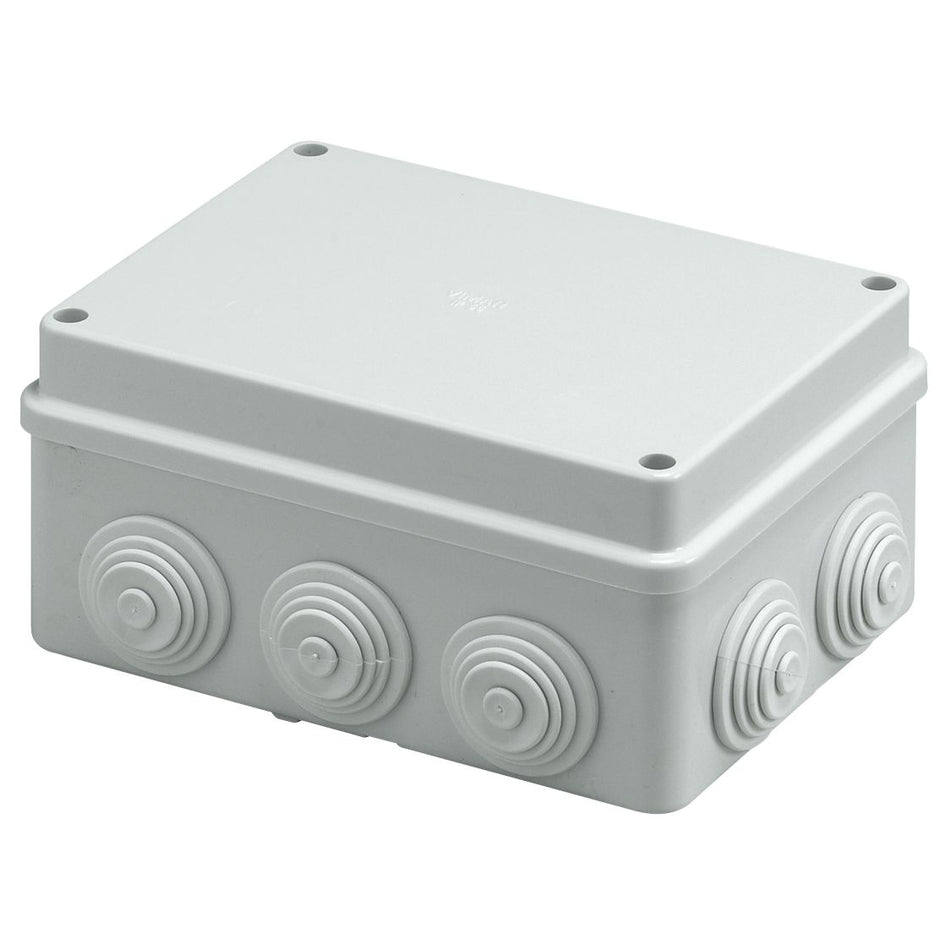 Vimar Surface-Mount IP55 Junction Box, 150x110x70mm, 20/25mm Cable Entries, 10 Inlets — Quality Boat Parts