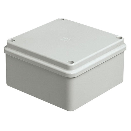 Vimar Surface-Mount Junction Box, IP56, 100 x 100 x 50 mm, Undrilled Walls, Blind Cover, Stainless Steel Screws, RAL 7035 Grey — Quality Boat Parts