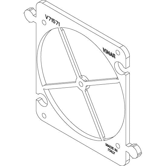 Vimar 2-Module Hollow Wall Box Mounting Frame, Centering Template, Horizontal/Vertical Coupling Joint — Quality Boat Parts
