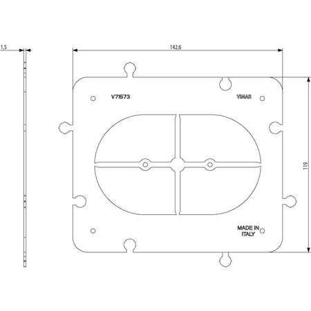 Vimar Accessory for 3-Module Hollow Wall Boxes, Frame, Centering Template, Coupling Joint — Quality Boat Parts