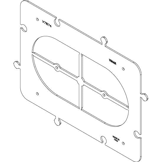 Vimar Accessory for 4-Module Hollow Wall Boxes, Frame, Centering Template, Coupling Joint — Quality Boat Parts
