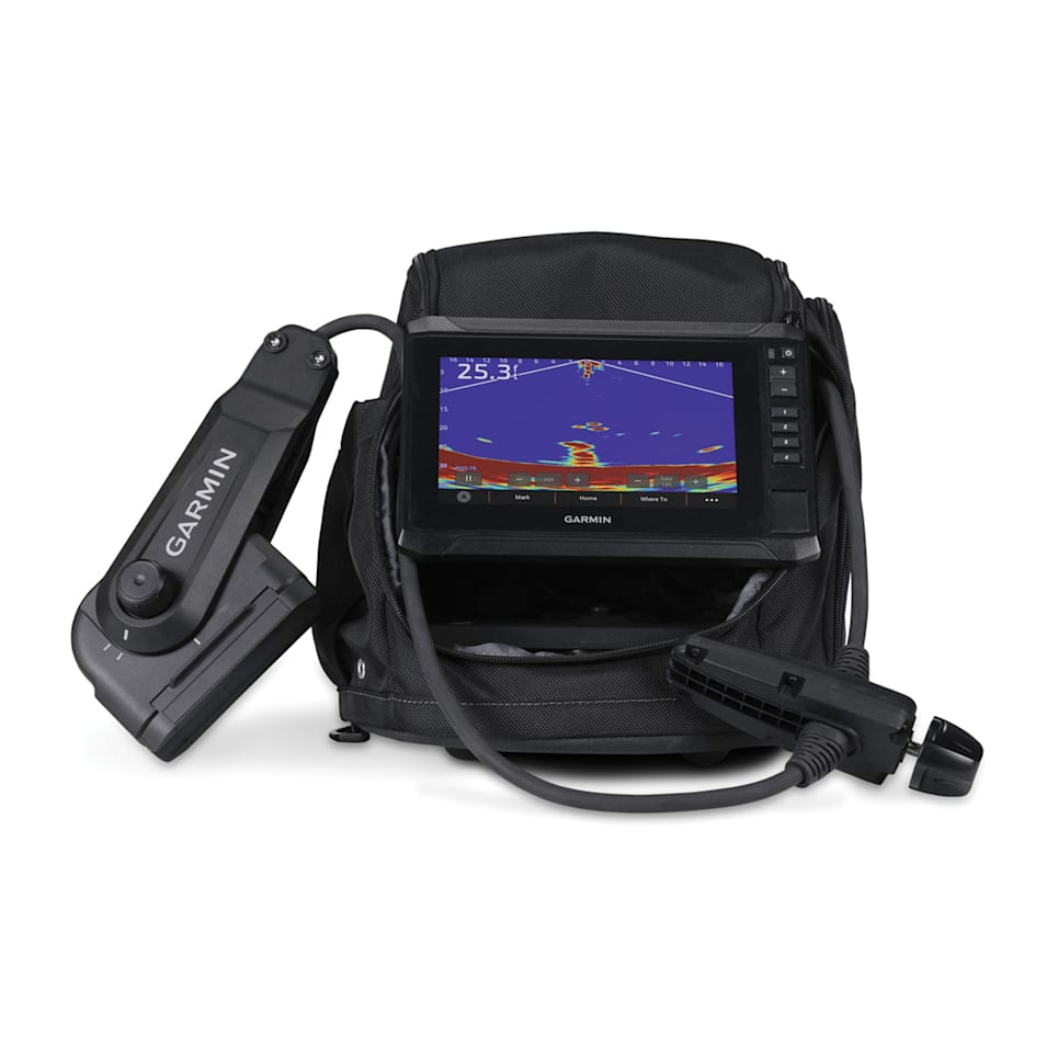 Garmin ECHOMAP UHD2 73sv Panoptix PS22-IF Ice Fishing Bundle, 7in Touchscreen with Keyed Assist, LiveVü Forward/Down, Navionics+ U.S. Inland Mapping, Pole-Free Rotator — Quality Boat Parts