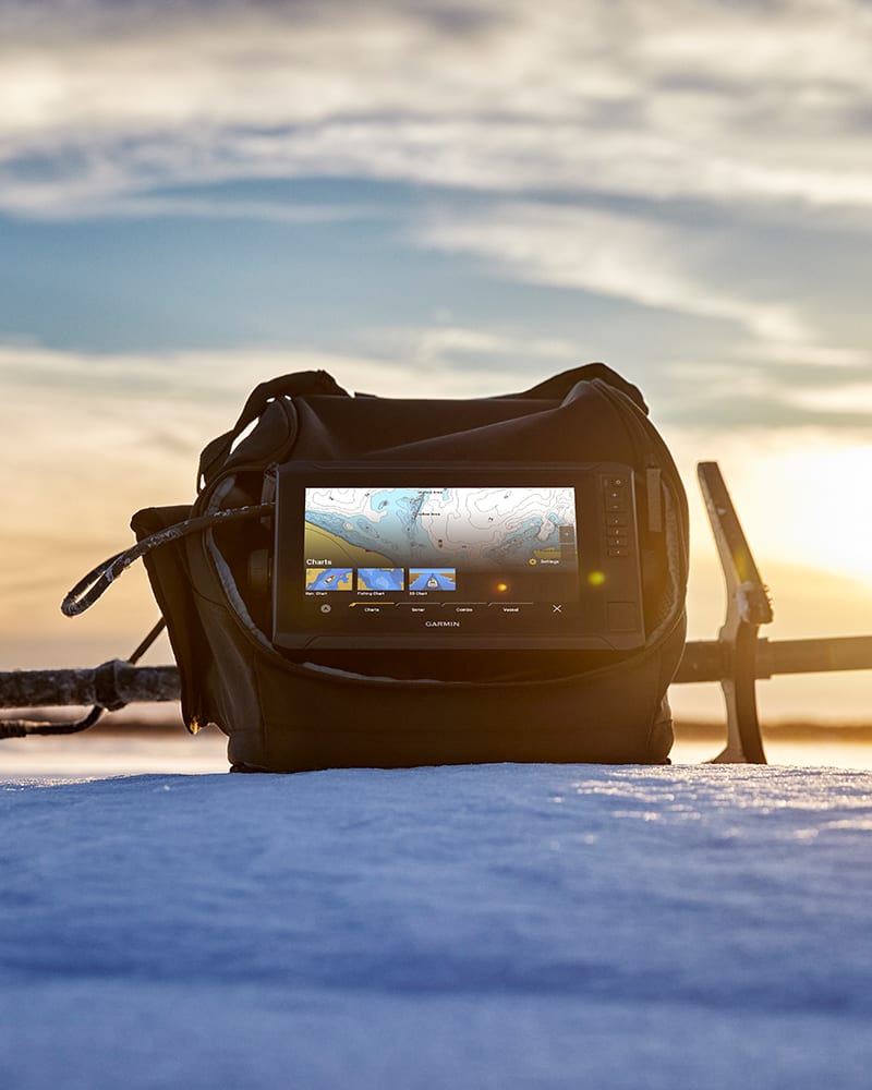 Garmin ECHOMAP UHD2 73sv Panoptix PS22-IF Ice Fishing Bundle, 7in Touchscreen with Keyed Assist, LiveVü Forward/Down, Navionics+ U.S. Inland Mapping, Pole-Free Rotator — Quality Boat Parts