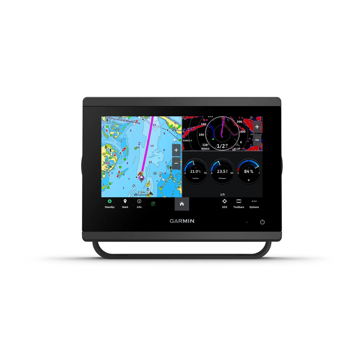 Garmin GPSMAP 723xsv 7 in Chartplotter/Sonar Combo, Touchscreen, Ultra HD SideVü/ClearVü, 1 kW Traditional/CHIRP, NMEA 2000, Garmin Marine Network, IPX7, Worldwide Basemap — Quality Boat Parts