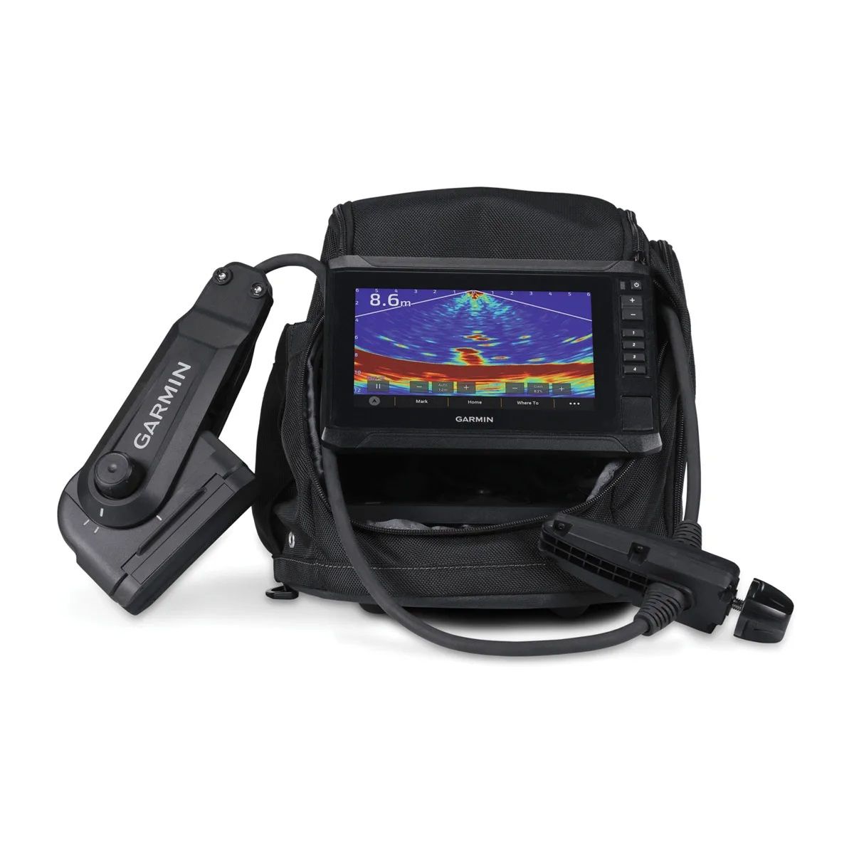 Garmin ECHOMAP UHD2 75sv Ice Fishing Bundle, Panoptix PS22-IF LiveVü Forward/Down, Canada Inland & Coastal Charts — Quality Boat Parts