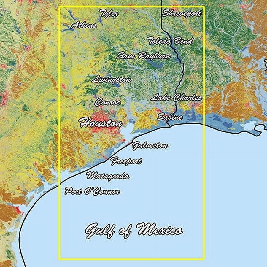 Garmin Standard Mapping Texas East Classic microSD/SD Card, Coastal Aerial Overlay, High-Contrast Offshore Elevation Shading, Local Waterway and Land Feature Names — Quality Boat Parts