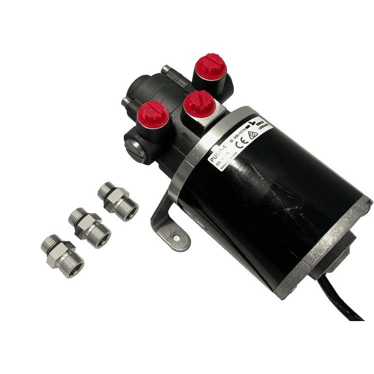 Simrad PUMP-1 MKII Reversible Hydraulic Pump, For Outboard Pilot, For SeaStar Manual Helm Pumps Up to 14ci, 12V, 0.8L, 3x ORB-5 to 9/16 UNF Fittings — Quality Boat Parts