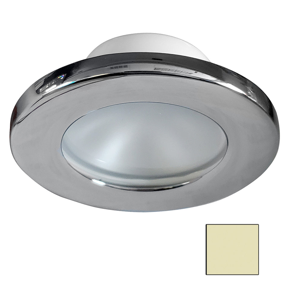 i2Systems Apeiron A3101Z Screw-Mount LED Downlight, 3000K Warm White, IP67, Polished Chrome — Quality Boat Parts
