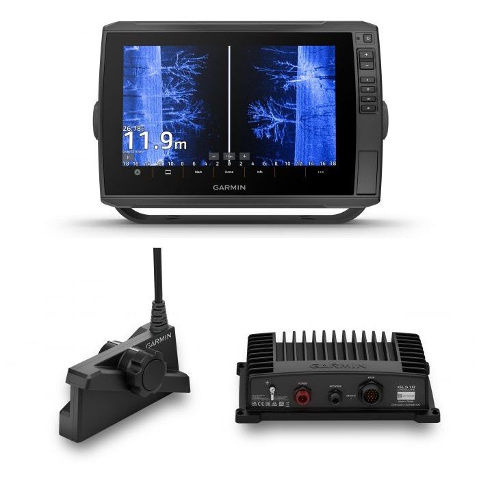 Garmin ECHOMAP Ultra 2 102sv 10 in Chartplotter/Fishfinder Bundle, LiveScope Plus System, GLS 10 Sonar Black Box, LVS34 Transducer, GT56UHD-TM Transducer — Quality Boat Parts