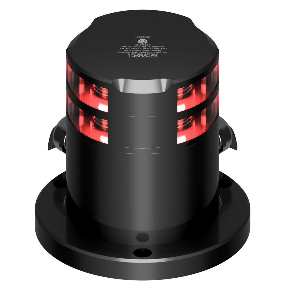 Lopolight PRO Series 360° Double Red Navigation Light, 3NM Visibility, 20-32VDC, IP68, Built-In De-Icing — Quality Boat Parts