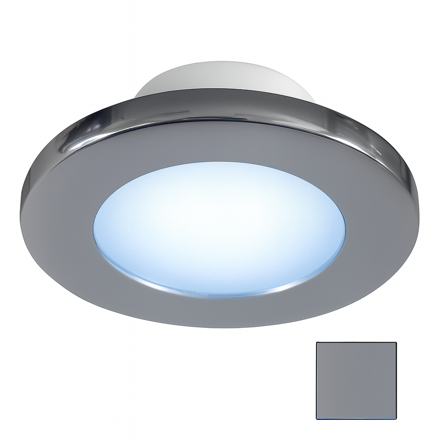 i2Systems Apeiron A3101Z Screw-Mount LED Downlight, 9-30V DC, IP67, Dimmable, 6500K Cool White, Brushed Nickel Finish — Quality Boat Parts