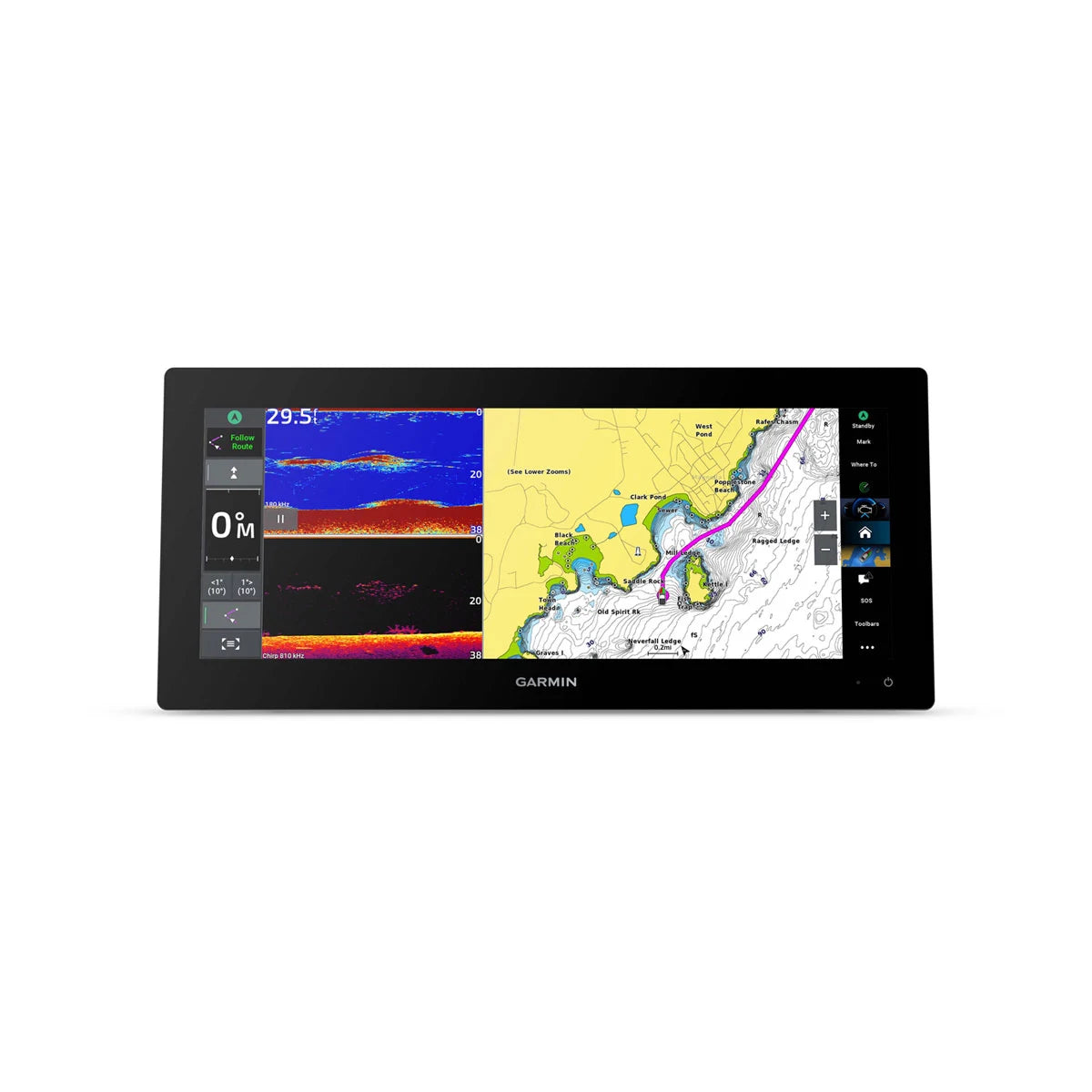 Garmin GPSMAP 1543xsv Chartplotter/Fishfinder, 15" Ultrawide Touchscreen, SideVü/ClearVü CHIRP Sonar, Navionics+ Mapping — Quality Boat Parts