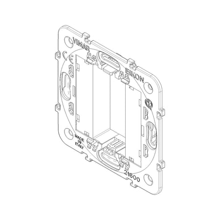 Vimar Eikon 1-Module Mounting Frame, No Screws, For 60 mm or 56 x 56 mm Boxes — Quality Boat Parts