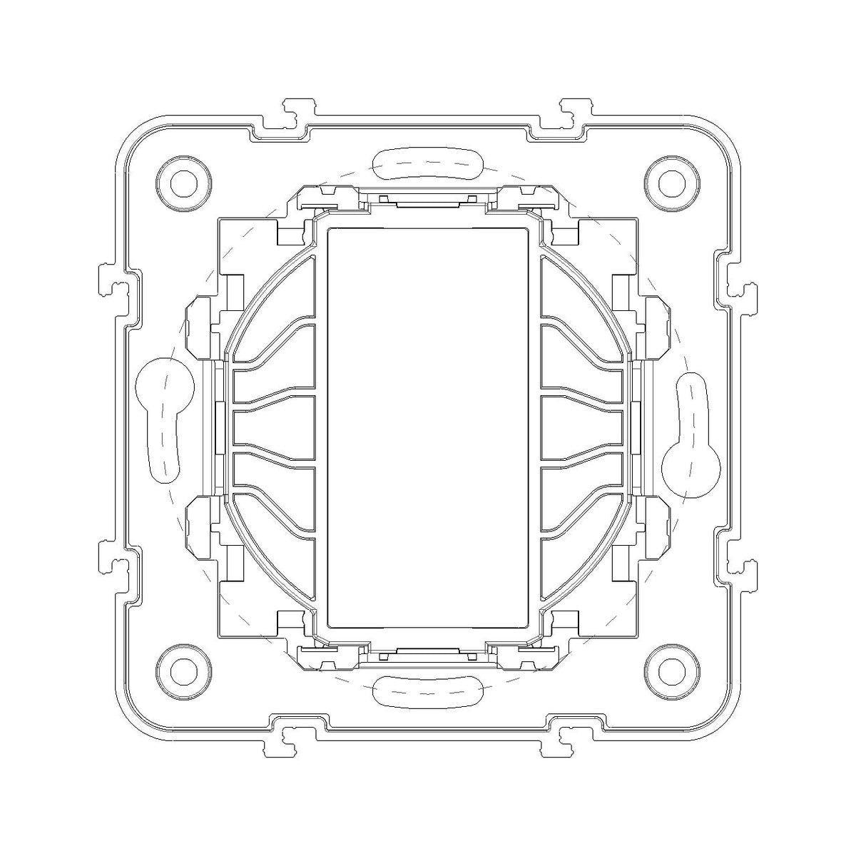 Vimar Eikon 1-Module Mounting Frame, No Screws, For 60 mm or 56 x 56 mm Boxes — Quality Boat Parts