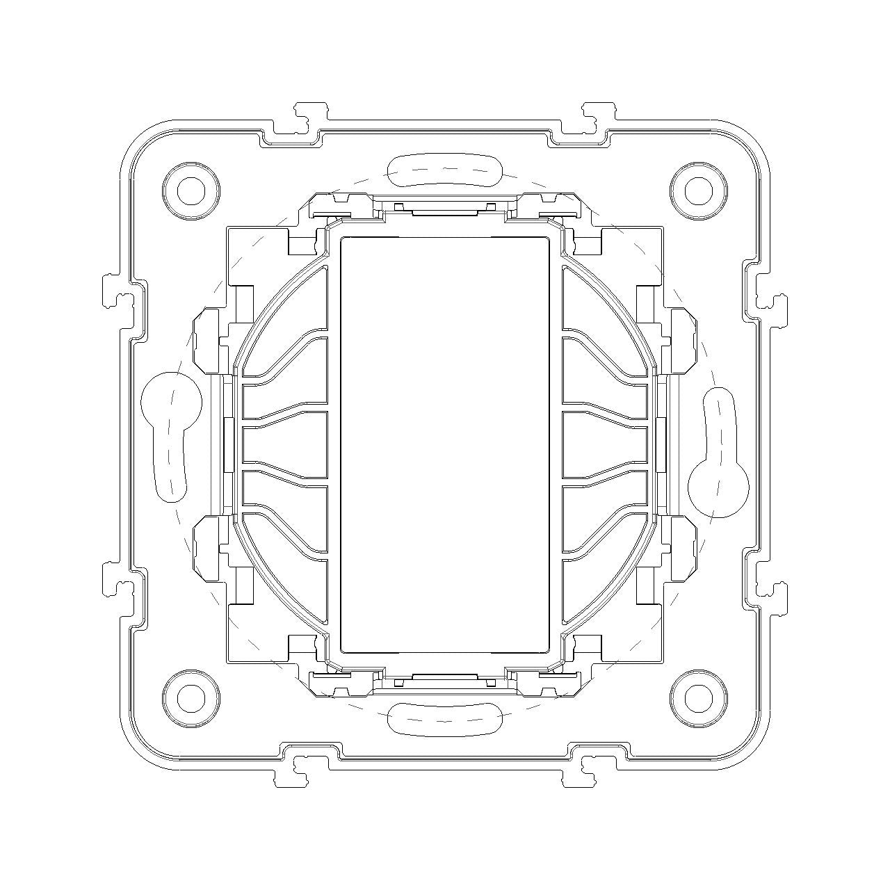 Vimar Eikon 1-Module Mounting Frame, No Screws, For 60 mm or 56 x 56 mm Boxes — Quality Boat Parts