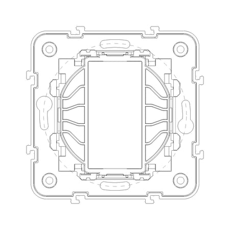 Vimar Eikon 1-Module Mounting Frame, No Screws, For 60 mm or 56 x 56 mm Boxes — Quality Boat Parts