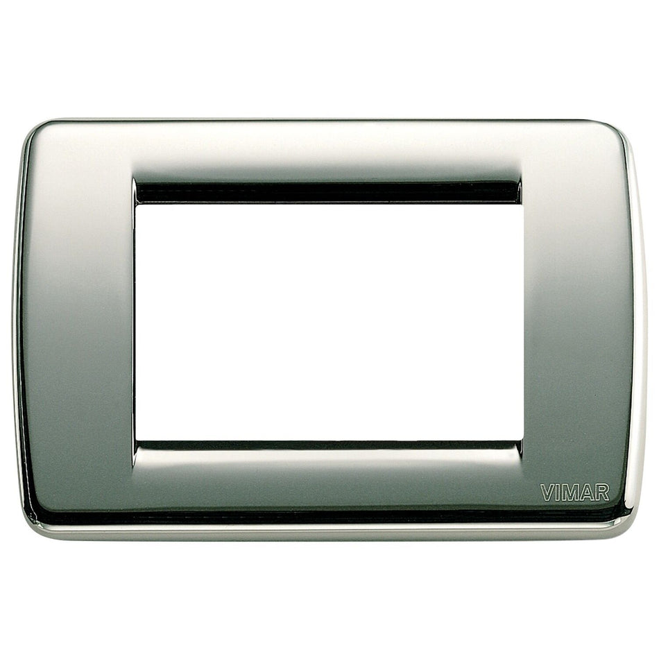 Vimar Idea Rondo 3-Module Cover Plate, Technopolymer, Chrome 36 — Quality Boat Parts
