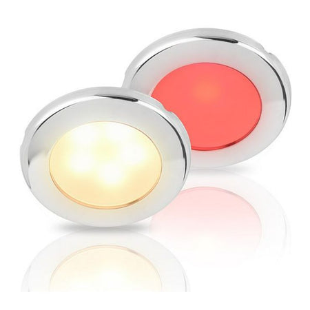 Hella Marine EuroLED 75 Dual Colour LED Downlight, Warm White/Red, 12V DC (9-16V), IP6K7, IP6K9K, Screw Mount, PWM or Resistive Dimming, 190 lm — Quality Boat Parts