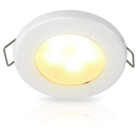 Hella Marine EuroLED 75 Dual Colour Recessed LED Downlight, Warm White and Red Light, 12V, 9-16V, Spring Mount, IP67, 190 lm — Quality Boat Parts