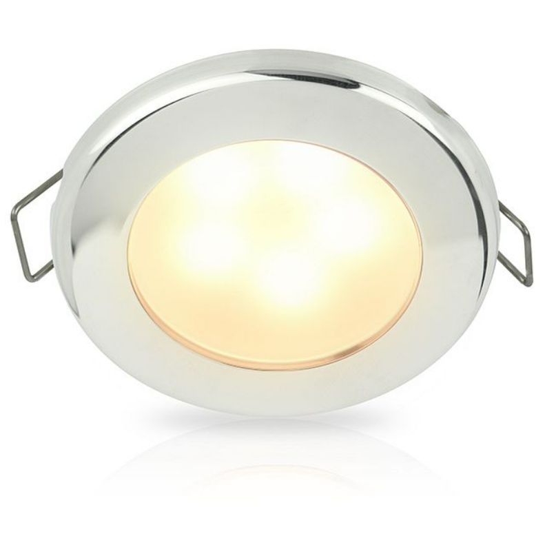 Hella Marine EuroLED 75 Dual Colour Recessed LED Downlight, Warm White and Red Light, 12V, 9-16V, Spring Mount, IP67, 190 lm — Quality Boat Parts