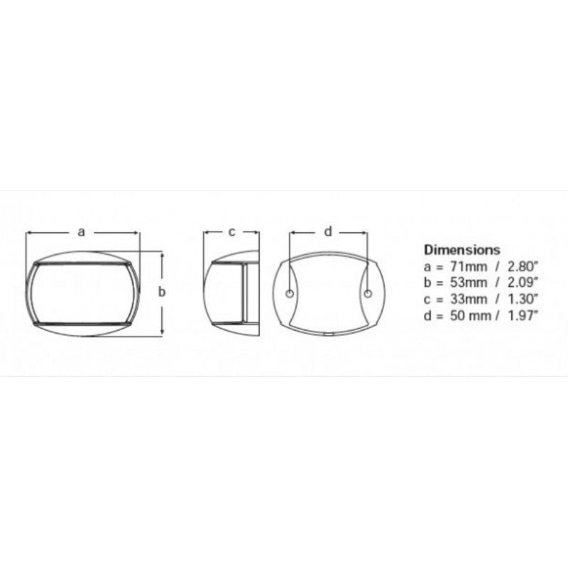 Hella Marine NaviLED Compact Port Navigation Light, 2NM, 9-32V DC, IP67 — Quality Boat Parts