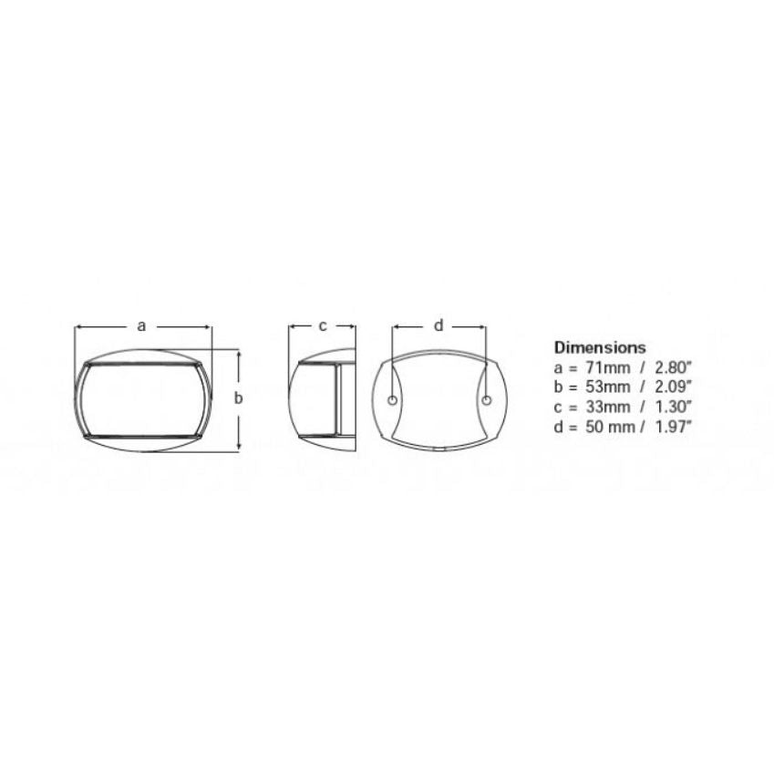 Hella Marine NaviLED Compact Starboard Navigation Light, 2NM, IP67 — Quality Boat Parts