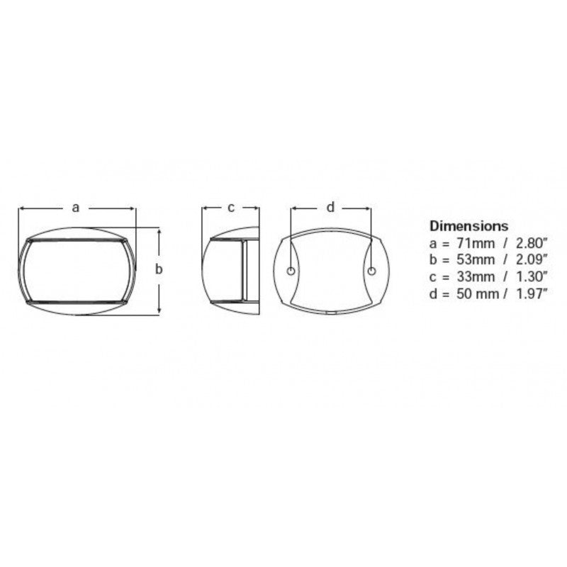 Hella Marine NaviLED Stern Navigation Lamp, 2 NM, 9-32V, IP67, BSH — Quality Boat Parts