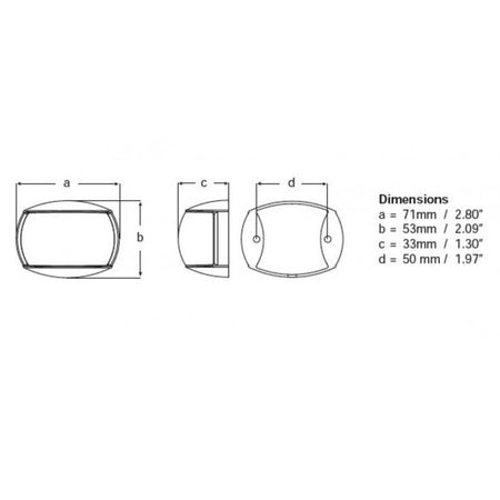 Hella Marine NaviLED Stern Navigation Lamp, 2 NM, 9-32V, IP67, BSH — Quality Boat Parts