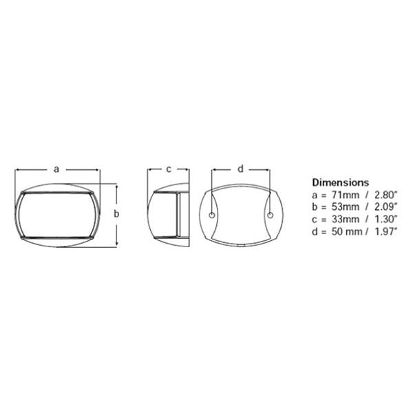 Hella Marine NaviLED Compact Towing Nav Light, 2NM, 12/24V, IP67 — Quality Boat Parts