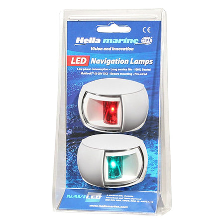 Hella Marine NaviLED Compact Deck Mount Sidelight Pair, 2NM, Multivolt 9-32V, IP67 — Quality Boat Parts