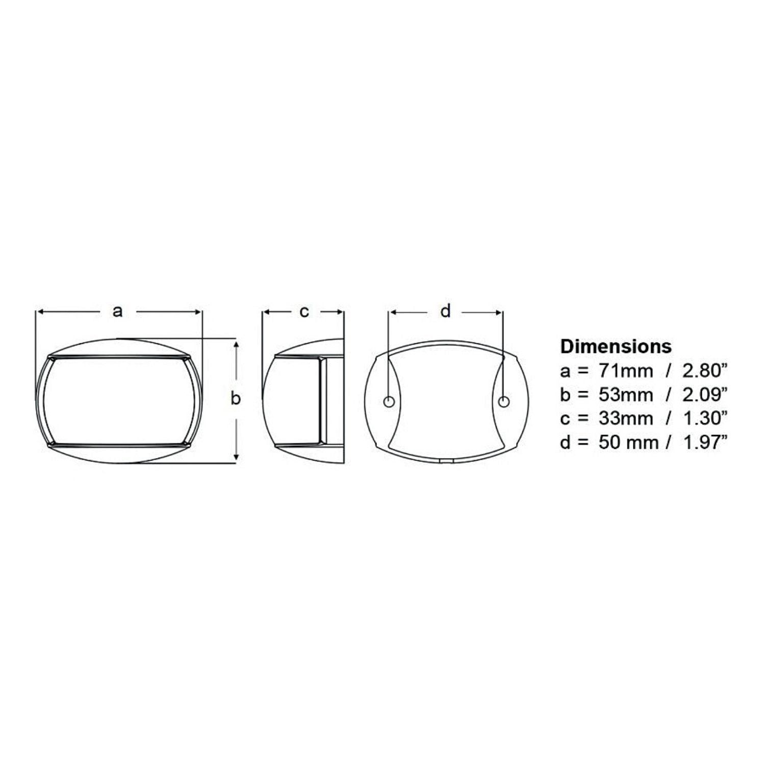 Hella Marine NaviLED Compact Deck Mount Sidelight Pair, 2NM, Multivolt 9-32V, IP67 — Quality Boat Parts
