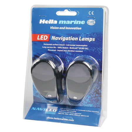 Hella Marine NaviLED Compact Deckmount Port & Starboard Navigation Light Pair, 2NM, 12/24V, IP67 — Quality Boat Parts