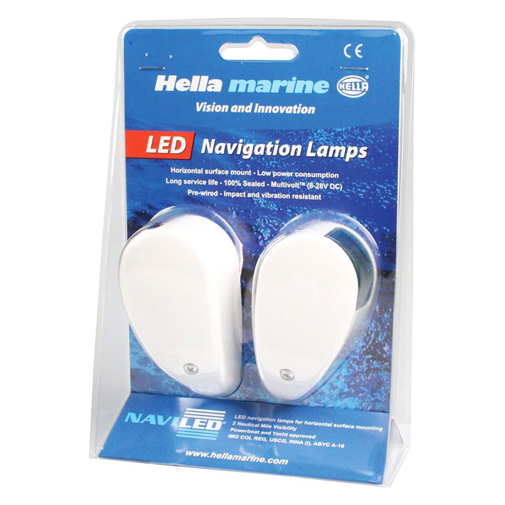 Hella Marine NaviLED Compact Deckmount Port & Starboard Navigation Light Pair, 2NM, 12/24V, IP67 — Quality Boat Parts