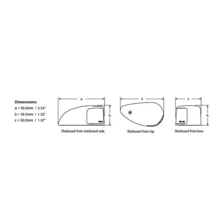 Hella Marine NaviLED Compact Deckmount Port & Starboard Navigation Light Pair, 2NM, 12/24V, IP67 — Quality Boat Parts