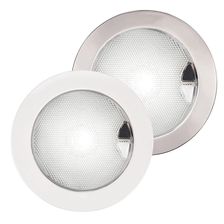 Hella Marine EuroLED 150 Touch Downlight, Warm White/Red, 9-33V, Completely Sealed, Dimmable, 124mm Cutout — Quality Boat Parts