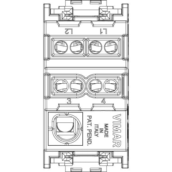 Vimar Idea 2P 1-Way Switch, 16AX, 250V, IP40, Screw Terminal — Quality Boat Parts