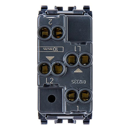 Vimar Eikon Independent Double Push Button Switch, 1P NO + 1P NO, 10A 250V, IP40, Flush-Mount, Halogen-Free Thermoplastic, 22.3 x 49 x 39 mm — Quality Boat Parts