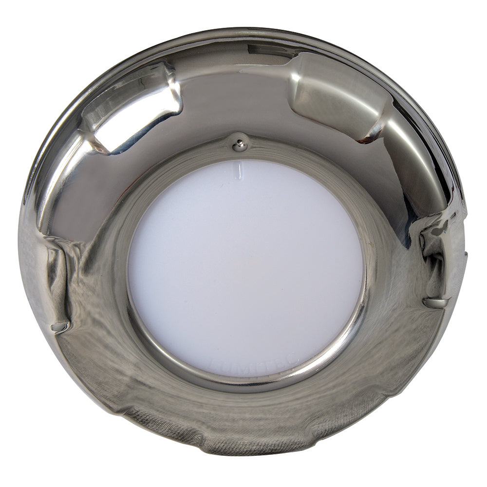 Lumitec Aurora Surface Mount LED Dome Light, 10-30V, IP67, Dimmable, 4in Diameter, 0.73in Depth, Ignition Protected — Quality Boat Parts