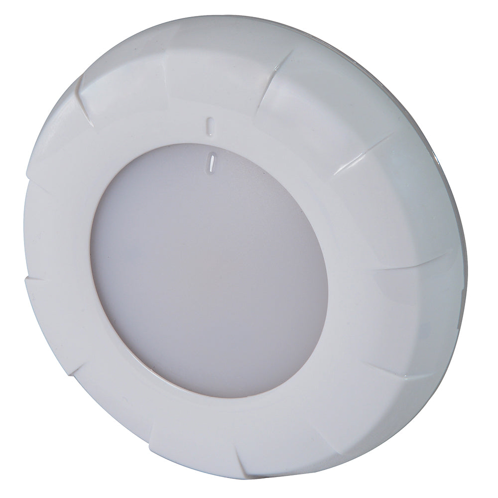 Lumitec Aurora Surface Mount LED Dome Light, 10-30V, IP67, Dimmable, 4in Diameter, 0.73in Depth, Ignition Protected — Quality Boat Parts