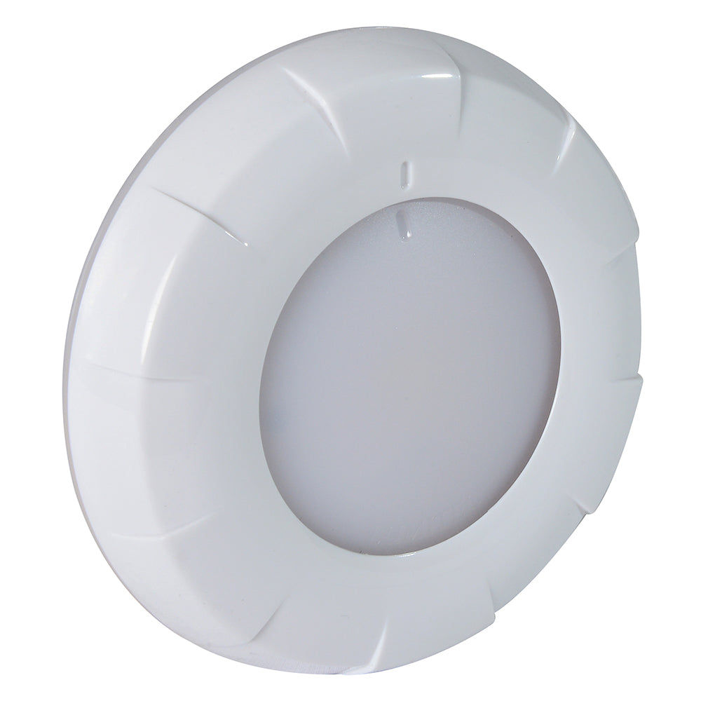 Lumitec Aurora Surface Mount LED Dome Light, 10-30V, IP67, Dimmable, 4in Diameter, 0.73in Depth, Ignition Protected — Quality Boat Parts