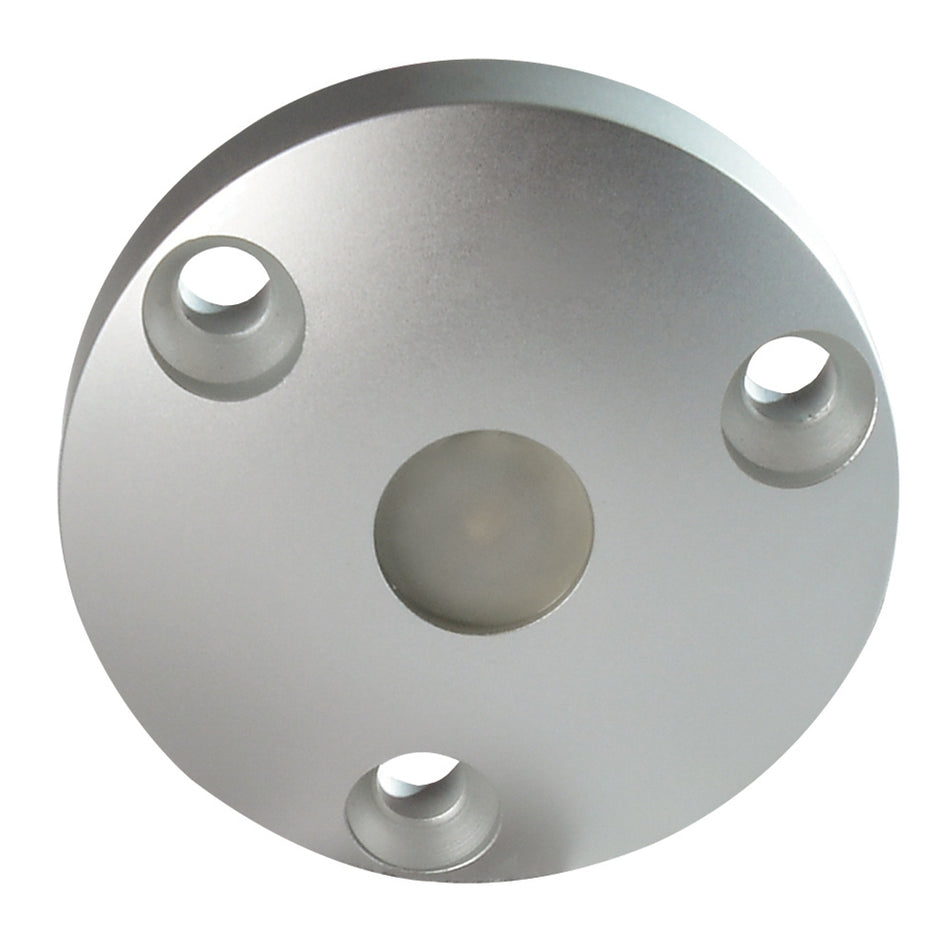 Lumitec Anywhere LED Utility Light, Surface Mount, 10-30VDC, IP67, 4W, Brushed Aluminum Housing, 1.73in Dia, 0.45in Depth — Quality Boat Parts