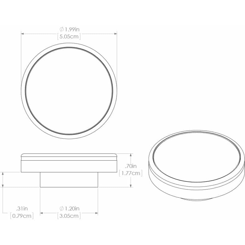 Lumitec Halo Flush Mount LED Down Light, 2in Dia, 10-30V, IP67, 4W — Quality Boat Parts