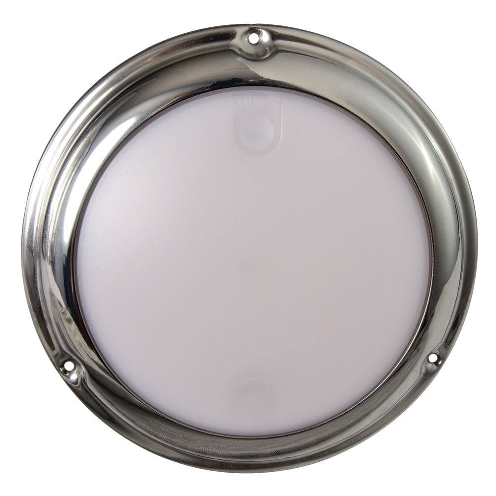 Lumitec TouchDome LED Dome Light, Touch Control, Two-Color, Dimmable, 10-30V, IP67, Stainless Steel — Quality Boat Parts