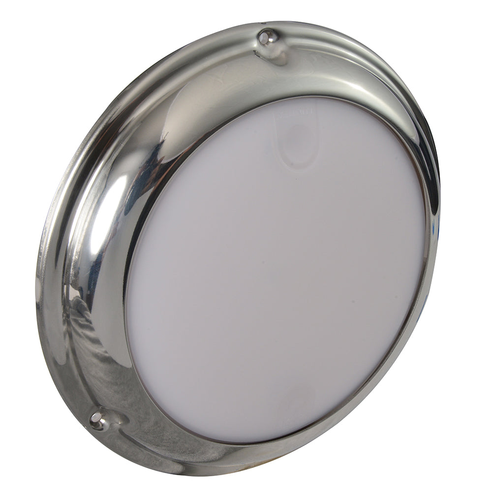 Lumitec TouchDome LED Dome Light, Touch Control, Two-Color, Dimmable, 10-30V, IP67, Stainless Steel — Quality Boat Parts