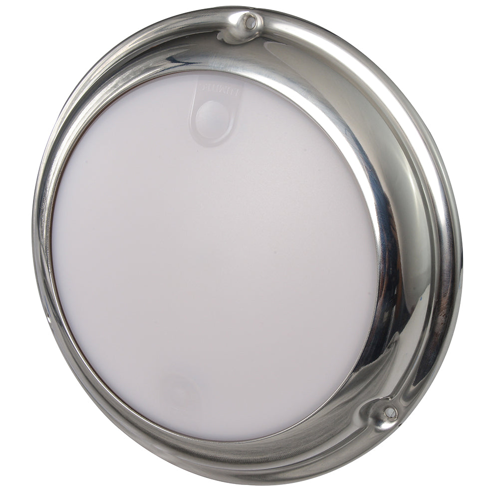 Lumitec TouchDome LED Dome Light, Touch Control, Two-Color, Dimmable, 10-30V, IP67, Stainless Steel — Quality Boat Parts